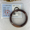 Transparent Dark Purple with Yellow Quartzite Jade Bangle 天山玉手镯 Internal Diameter 60.7mm 57.29g 13.4 by 9.1mm