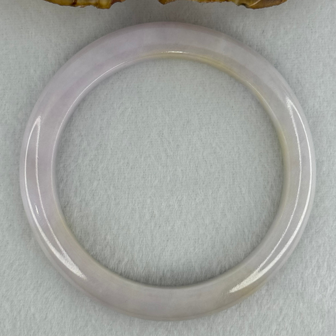 Type A Light Lavender with Yellow Jadeite Bangle Internal Diameter 55.6mm 40.51g 8.9 by 8.6mm (Close to Perfect)