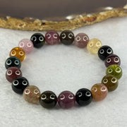 Good Grade Natural Tourmaline Beads Bracelet 好的天然碧玺珠手链 32.43g 16.5cm 10.4mm 19 Beads - Huangs Jadeite and Jewelry Pte Ltd