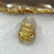 Good Grade Natural Golden Shun Fa Rutilated Quartz Pixiu Charm for Bracelet 天然金顺发水晶貔貅 6.43g 22.9 by 14.2 by 11.8mm - Huangs Jadeite and Jewelry Pte Ltd