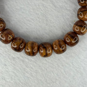 Natural Hainan Huang Huali Rosewood Beads Bracelet 天然海南黄花梨手链 10.24g 17cm 10.8mm 20 Beads - Huangs Jadeite and Jewelry Pte Ltd