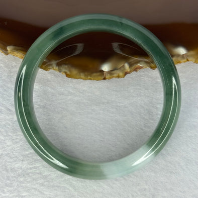 Type A Green and Faint Lavender Jadeite Bangle Internal Diameter 54.5mm 46.25g 11.2 by 8.0mm (Slight Internal Line)