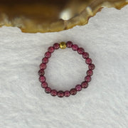 Natural Red Garnet Bead Ring 0.95g 2.6mm 23 Beads - Huangs Jadeite and Jewelry Pte Ltd