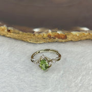 Natural Peridot in 925 Sliver Ring (Adjustable Size) 1.86g 7.5 by 5.5 by 4.0mm - Huangs Jadeite and Jewelry Pte Ltd