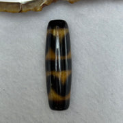 Natural Powerful Tibetan Old Oily Agate  Double Tiger Tooth Daluo Dzi Bead Heavenly Master (Tian Zhu) 虎呀天诛 7.48g 37.9 by 11.3mm - Huangs Jadeite and Jewelry Pte Ltd