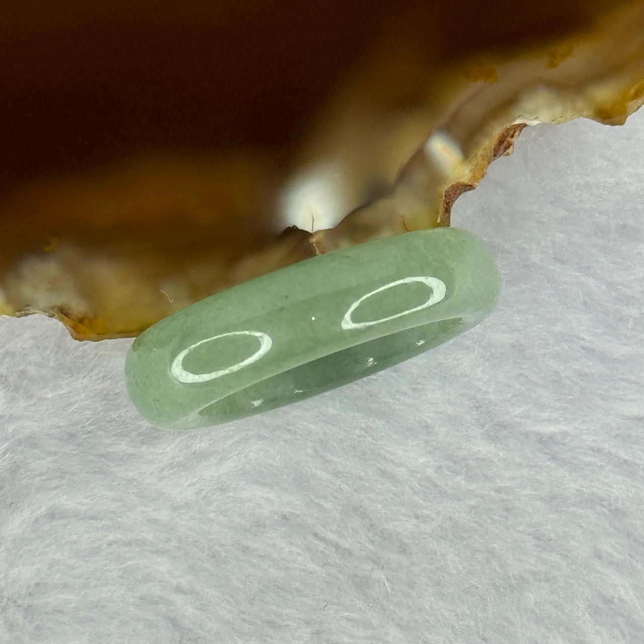 Type A Green Jadeite Ring 3.97g 6.1 by 3.8mm US7 HK15.5