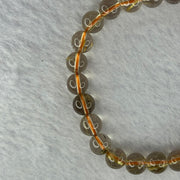 Natural Golden Rutilated Quartz Beads 天然金发水晶手链 15.73g 15.5cm 7.8mm 25 Beads - Huangs Jadeite and Jewelry Pte Ltd