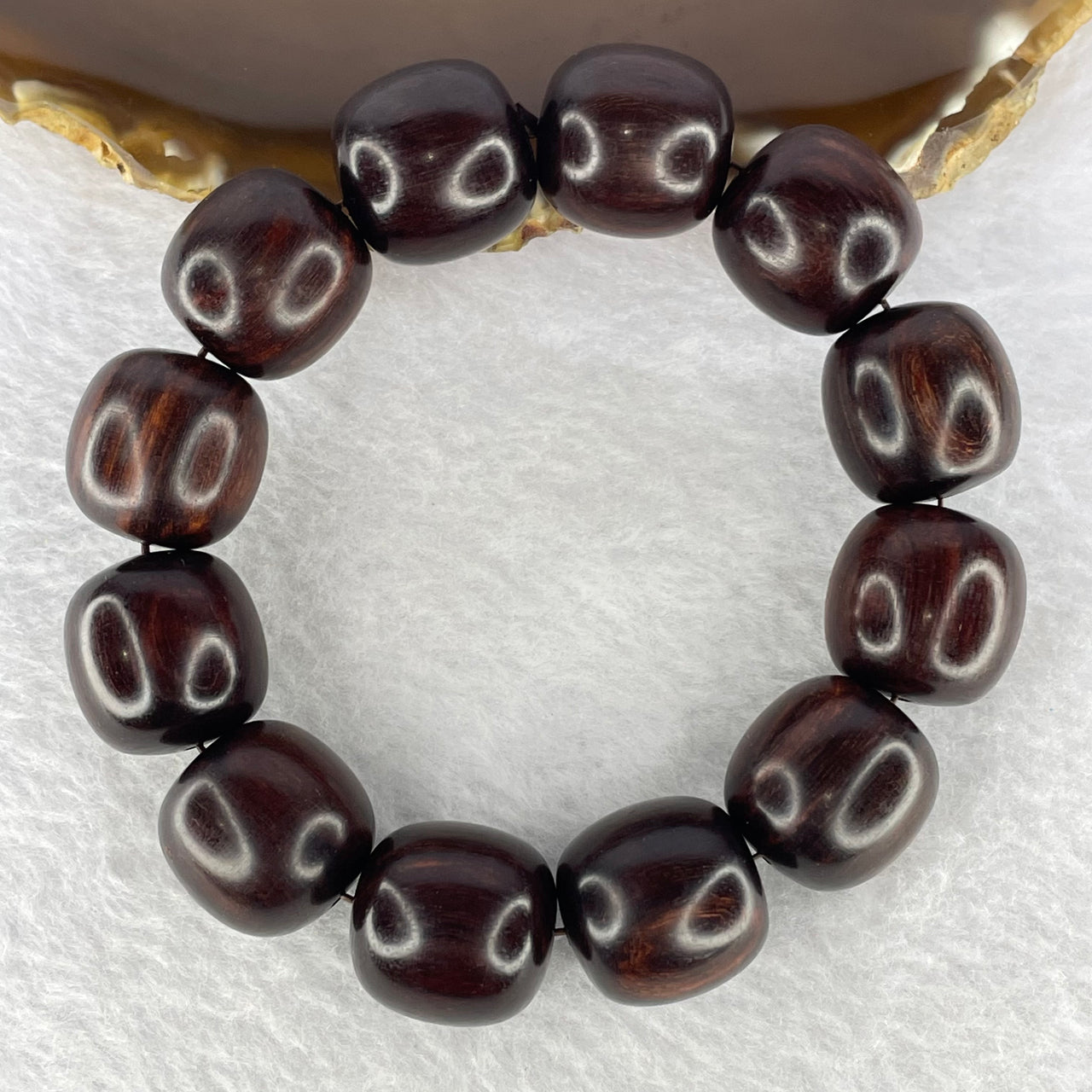 Natural India Zitan Sandalwood 小叶字檀木 Beads Bracelet Sinking Type 43.18g 17.8 mm 12 Beads - Huangs Jadeite and Jewelry Pte Ltd