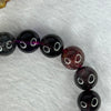 Super Rare Triple Excellence Grade Natural Transparent Dark Blackcurrant Super 7 Beads Bracelet 超级罕见三重卓越级透明深天然黑加仑超级七珠手链 43.49g 18cm 12.5mm 17 Beads - Huangs Jadeite and Jewelry Pte Ltd