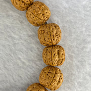 Natural Bodhi Rudraksha Seed Mala 金风 Beads Bracelet with 3 Eyes Dzi Bead Tian Zhu 天珠 21.00g 13.5mm 17 Beads - Huangs Jadeite and Jewelry Pte Ltd