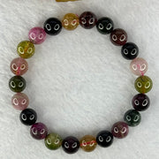 Good Grade Natural Tourmaline Beads Bracelet 好的天然碧玺珠手链 20.22g 16cm 8.8mm 22 Beads - Huangs Jadeite and Jewelry Pte Ltd