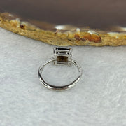 Natural Smoky Quartz in 925 Sliver Ring (Adjustable Size) 1.89g 7.8 by 7.8 by 5.3mm - Huangs Jadeite and Jewelry Pte Ltd