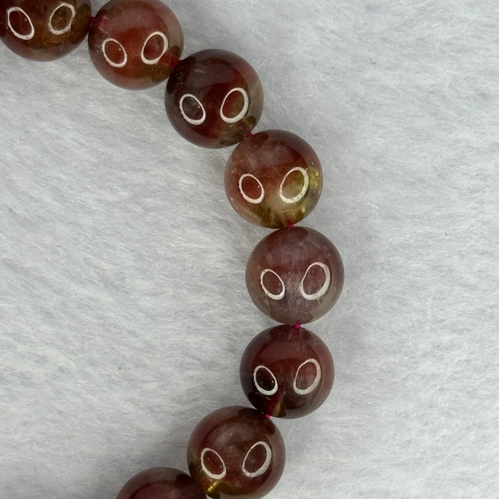 Above Average Natural Auralite 23 Bracelet 天然激光23手链 32.09g 17.5cm 10.9mm 19 Beads - Huangs Jadeite and Jewelry Pte Ltd