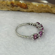 Natural Amethyst In 925 Sliver Ring 1.34g 3.6 by 1.8 by 2.0mm US 5.75 / HK 12.5 - Huangs Jadeite and Jewelry Pte Ltd