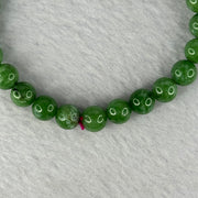 Natural Emerald And Ruby Zoisite Beads Bracelet 18.43g 16cm 7.7mm 25 Beads - Huangs Jadeite and Jewelry Pte Ltd