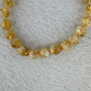 Natural Mountain Yellow Pyramid citrine bracelet 金字塔黄水晶手牌15.17g 15cm 7.9mm 24 Beads - Huangs Jadeite and Jewelry Pte Ltd