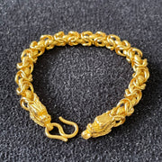 Pre-Love 9999 Gold Dragon Bracelet with Dragon Head 30.20g $93/g 20.5cm Brand Chung Hwa Jade & Jewellery Co. - Huangs Jadeite and Jewelry Pte Ltd