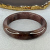 Transparent Dark Purple with Yellow Quartzite Jade Bangle 天山玉手镯 Internal Diameter 62.0mm 55.90g 14.8 by 8.8mm