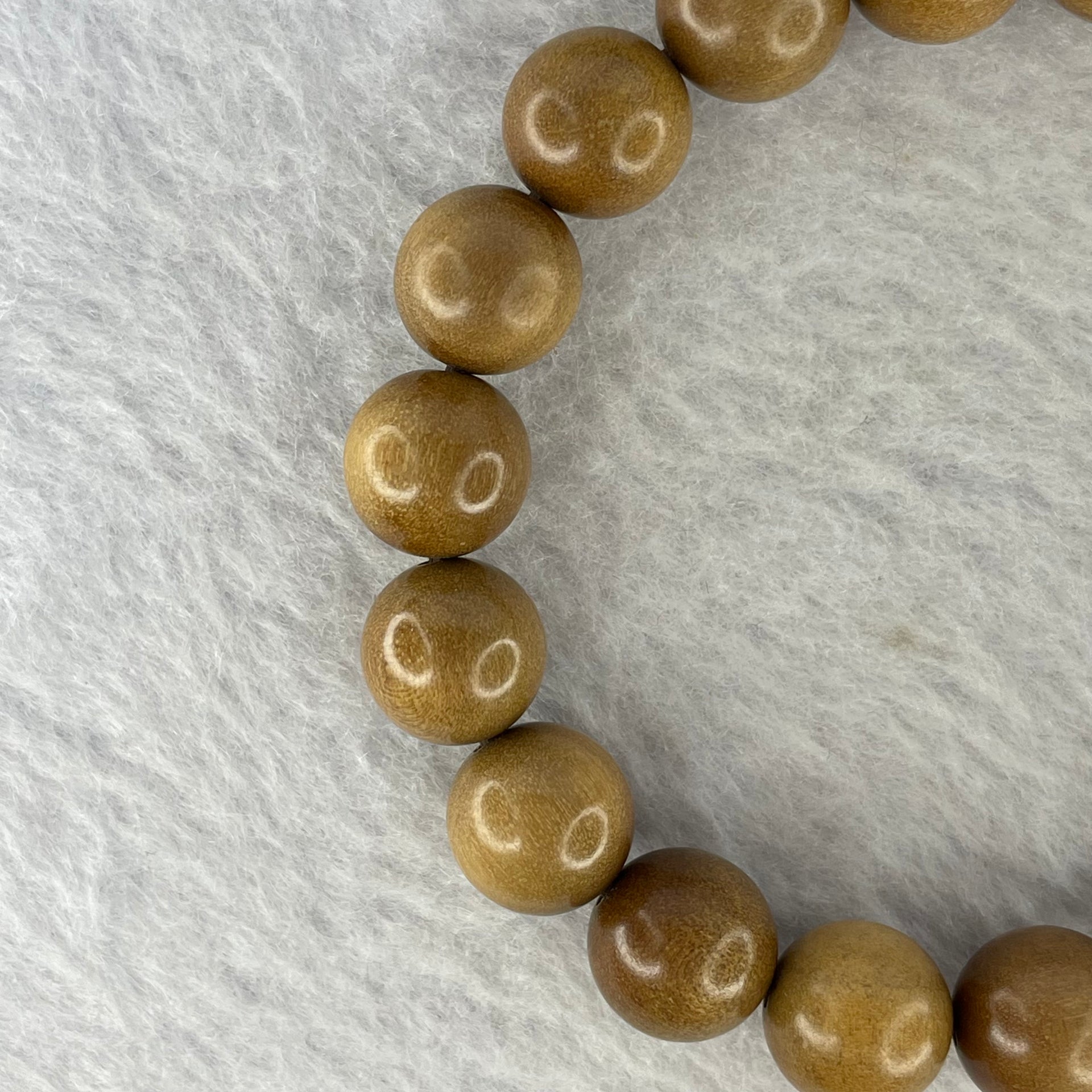 Natural Wild Old India Sandalwood Bracelet 老山檀手链  9.86g 10.3 mm 19 Beads - Huangs Jadeite and Jewelry Pte Ltd