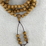 Natural Wild Old India Sandalwood Necklace 印度老山檀 12.61g 6.3mm 108+6 beads - Huangs Jadeite and Jewelry Pte Ltd