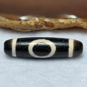 Natural Powerful Tibetan Old Oily Agate Sky Door Serenity 1 Eye Dzi Bead Heavenly Master (Tian Zhu) 一眼天诛 12.46g 48.3 by 12.8mm - Huangs Jadeite and Jewelry Pte Ltd