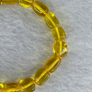 Natural Amber Beads Bracelet 9.07g 10.01 by 7.5 mm 21 Beads - Huangs Jadeite and Jewelry Pte Ltd