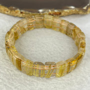 High Quality Natural Golden Rutilated Quartz Quartz Shou Pai Bracelet 顺发金手拍链 30.92g 12.6 mm by 11.3 by 6.6 mm 22 pcs - Huangs Jadeite and Jewelry Pte Ltd