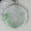 Type A Light Lavender with Apple Green Patches Jadeite Good Vs Evil Guan Yin Pendent 34.99g 51.0 by 49.7 by 6.3mm - Huangs Jadeite and Jewelry Pte Ltd