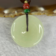 Natural yellowish White Nephrite 和田玉 Ping An Kou Donut 平安扣29.9 by 6.4mm Pendant 13.35g - Huangs Jadeite and Jewelry Pte Ltd