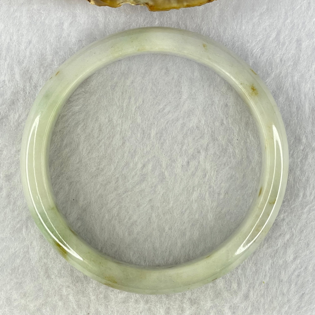 Type A Lavender and Green with Brown Patches Jadeite Bangle Internal Diameter 58.2mm 48.01g 12.3 by 7.6mm (Very Slight Internal Lines)