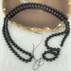 Natural Matt Black Gold King Amber Beads Necklace 天然黑金翁王琥珀手链 18.18g 68cm 8.2mm 1 Bead 6.8mm 106 Beads