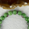 Natural Emerald And Ruby Zoisite Beads Bracelet 40.94g 18cm 10.7mm 20 Beads - Huangs Jadeite and Jewelry Pte Ltd