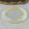 White Quartzite Jade Bangle 天山玉手镯 Internal Diameter 55.6mm 63.79g 14.2 by 10.3mm