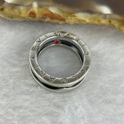 (Pre Love) Authentic Bulgari Save the Children 925 Silver Ring Refurbished with White Gold Plating Made in Italy 5.89g EU48 US 4 1/4 HK 9 without papers and original box - Huangs Jadeite and Jewelry Pte Ltd