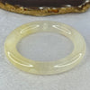 Transparent Yellow to White Quartzite Jade Bangle 天山玉手镯 Internal Diameter 56.9mm 60.55g 11.7 by 11.7mm