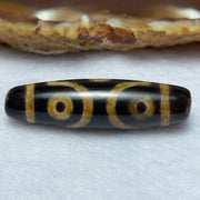 Natural Powerful Tibetan Old Oily Agate 6 Eyes Dzi Bead Heavenly Master (Tian Zhu) 六眼天诛 6.61g 39.2 by 10.7mm - Huangs Jadeite and Jewelry Pte Ltd