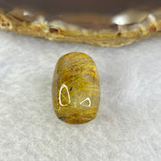 Good Grade Natural Golden Rutilated Quartz Crystal Lulu Tong Barrel 天然金顺发晶水晶露露通桶 
4.85g 16.4 by 12.7mm - Huangs Jadeite and Jewelry Pte Ltd