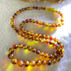 Natural Yellowish Brown Flower Amber Beads Necklace 天然金沙蜜花珀项链 9.70g 46cm 4.3 - 9.0mm 85 Beads