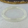 Transparent to White Quartzite Jade Bangle 天山玉手镯 60.6mm Bangle 38.60g 10.3 by 8.5mm