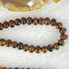 Natural Dark Brownish Yellow Flower Amber Beads Necklace 天然花珀项链 12.58g 58cm 6.6mm 109 Beads