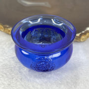 Blue Mini Wealth Pot Luili Display 64.04g by 51.2 by 34.4mm - Huangs Jadeite and Jewelry Pte Ltd