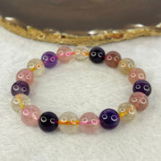 Natural Mixed Quartz Bracelet 28.46g 16.5cm 10.3mm 19 Beads - Huangs Jadeite and Jewelry Pte Ltd