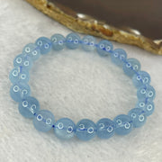 Natural Aquamarine Bracelet 天然海蓝宝石手链 22.29g 16cm 9.2mm 21 Beads - Huangs Jadeite and Jewelry Pte Ltd