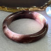 Transparent Purple Quartzite Jade Bangle 天山玉手镯 Internal Diameter 59.5mm 60.70g 15.2 by 9.1mm