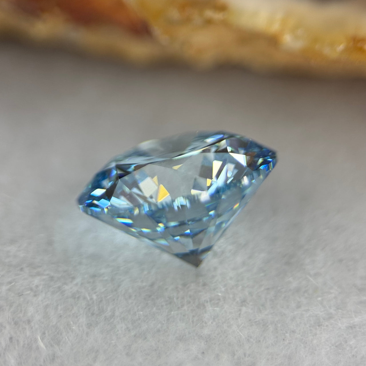 5.14cts Lab Grown IGI Certified Fancy Vivid Blue Diamond Round Brilliant VS2 ID EX EX 11.00 by 11.04 by 6.82mm