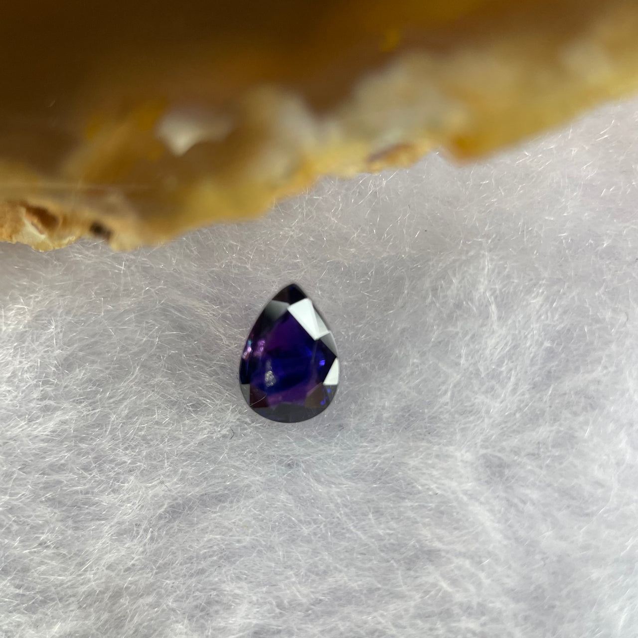 Natural Faceted Tear Drop Shape Blue Sapphire 0.85 ct 7.0 by 4.9 by 2.5mm - Huangs Jadeite and Jewelry Pte Ltd