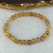 Natural Golden Rutilated Quartz Beads 天然金发水晶手链 9.89g 15cm 6.5mm 31 Beads - Huangs Jadeite and Jewelry Pte Ltd