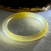 Transparent Yellow Quartzite Jade Bangle 天山玉手镯 Internal Diameter 62.0mm 33.28g 9.3 by 8.3mm