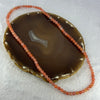 Natural Red Agate Beads Elastic Necklace 天然樱桃红玛瑙项链 24.80g 50cm 5.9mm 98 Beads