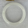 White Quartzite Jade Bangle 天山玉手镯 Internal Diameter 54.4mm 50.89g 13.9 by 8.9mm